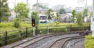 ミニ運転列車の線路と信号