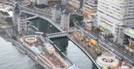 観覧車から見たコスモワールドとみなとみらい