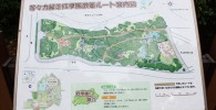 等々力緑地四季園散策ルート案内図を正面から撮った写真