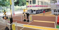 ミニ鉄道入り口すぐの踏切