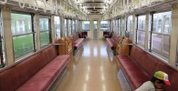 展示電車の車内の様子