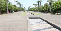 潮風公園の水のせせらぎ