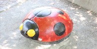 赤いてんとうむしの遊具
