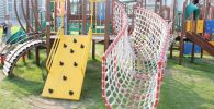 川崎競馬場のネットアスレチック遊具